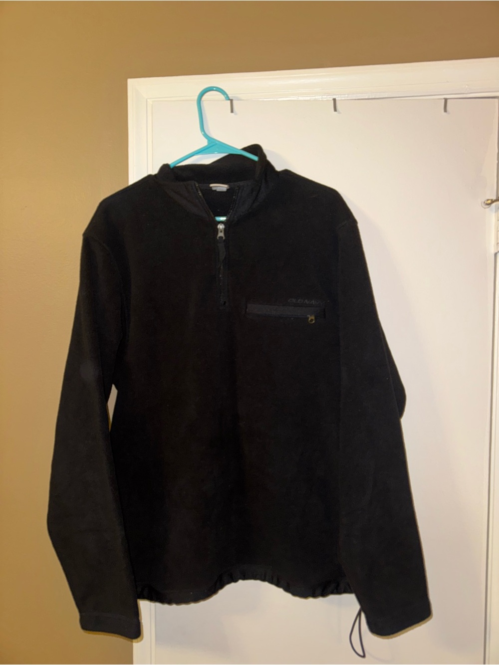 Vintage Old Navy Black Quarter-Zip Fleece Sweater